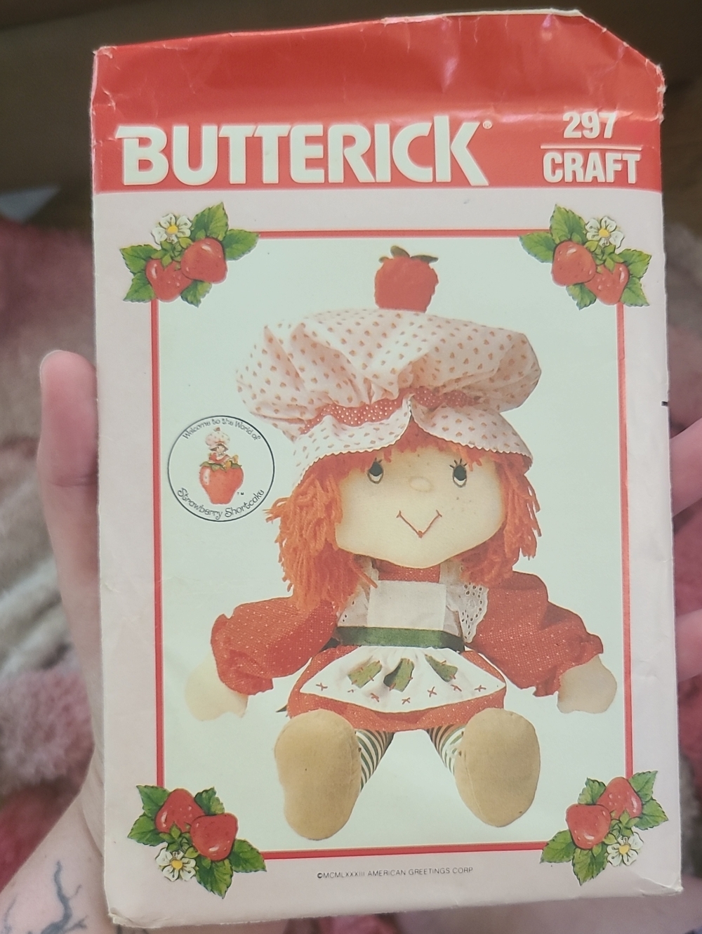 vintage 1983 Butterick #297 / #6173 Strawberry Shortcake pattern